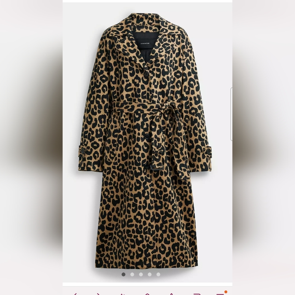 Coach leopard trench coat